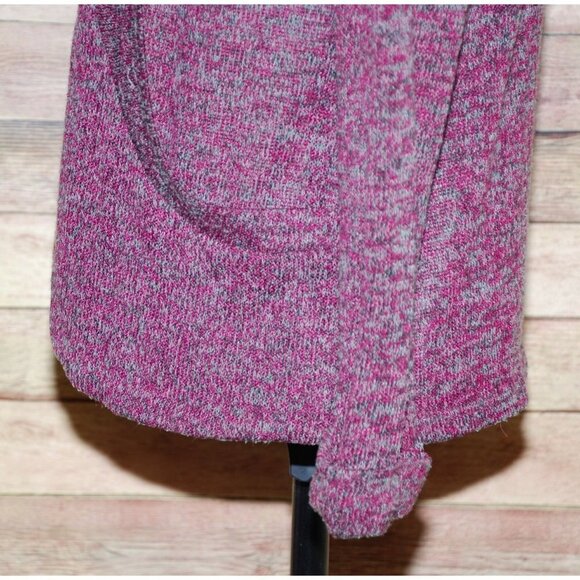 Kirra Purple Open Front Cardigan Sweater Size S Long Cuffed Sleeve Pockets - Picture 6 of 11